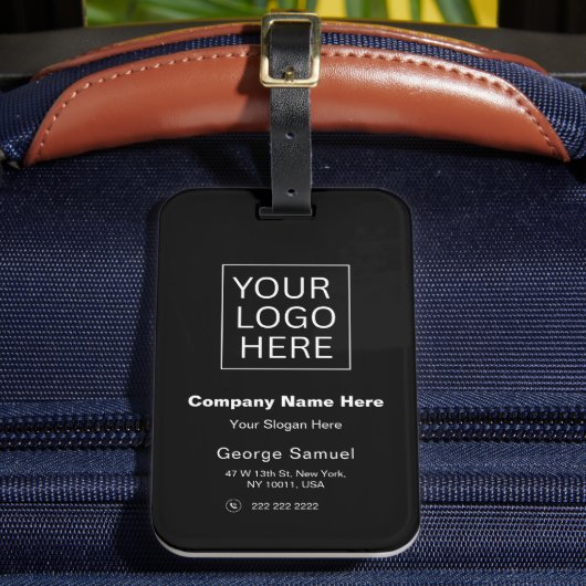 Einfach Minimalistisches Logo und Text Gepäckanhänger (Vorderseite Insitu 2)