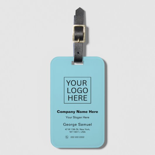 Einfach Minimalistisches Logo und Text Gepäckanhänger (Vorderseite Vertikal)