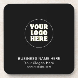 Einfach Minimalistisches Logo und Text Getränkeuntersetzer