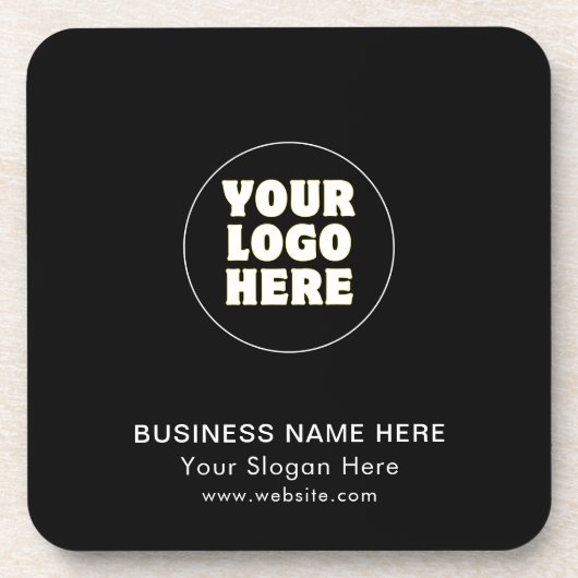 Einfach Minimalistisches Logo und Text Getränkeuntersetzer (Vorderseite)