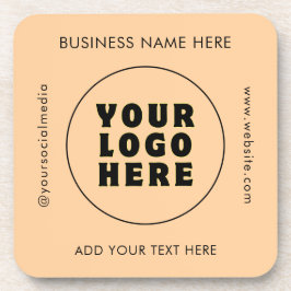 Einfach Minimalistisches Logo und Text Getränkeuntersetzer