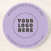 Einfach Minimalistisches Logo und Text Getränkeuntersetzer (Vorne)