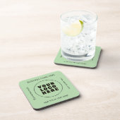 Einfach Minimalistisches Logo und Text Getränkeuntersetzer (Rechte Seite)