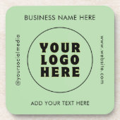 Einfach Minimalistisches Logo und Text Getränkeuntersetzer (Vorderseite)