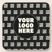 Einfach Minimalistisches Logo und Text Getränkeuntersetzer (Vorderseite)