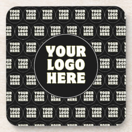 Einfach Minimalistisches Logo und Text Getränkeuntersetzer