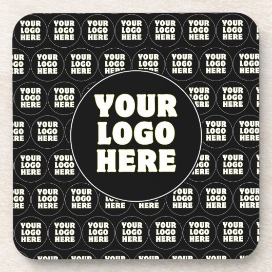 Einfach Minimalistisches Logo und Text Getränkeuntersetzer (Vorderseite)