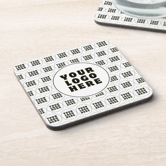 Einfach Minimalistisches Logo und Text Getränkeuntersetzer (Linke Seite)