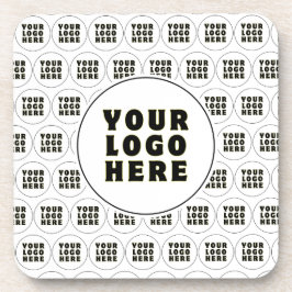 Einfach Minimalistisches Logo und Text Getränkeuntersetzer