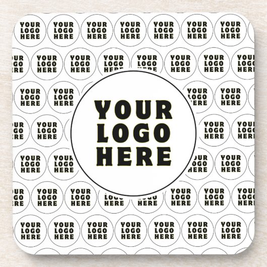 Einfach Minimalistisches Logo und Text Getränkeuntersetzer (Vorderseite)