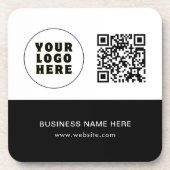 Einfach Minimalistisches Logo und Text Getränkeuntersetzer (Vorderseite)