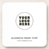 Einfach Minimalistisches Logo und Text Getränkeuntersetzer (Vorderseite)