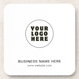 Einfach Minimalistisches Logo und Text Getränkeuntersetzer