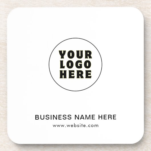 Einfach Minimalistisches Logo und Text Getränkeuntersetzer (Vorderseite)