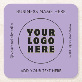 Einfach Minimalistisches Logo und Text Rechteckiger Pappuntersetzer