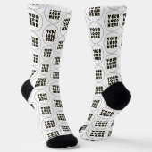 Einfach Minimalistisches Logo und Text Socken (Gewinkelt)