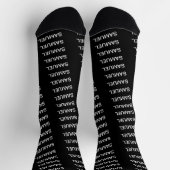 Einfach Minimalistisches Logo und Text Socken (Oben)
