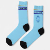 Einfach Minimalistisches Logo und Text Socken (Linkes Detail)