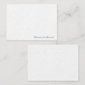 Einfach Minimalistisches Navy Blue Mitteilungskarte (Vorne/Hinten)