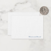 Einfach Minimalistisches Navy Blue Mitteilungskarte (Vorderseite/Rückseite Beispiel)