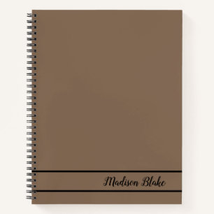 Einfach minimalistisches Schlicht Pastel Brown Not Notizblock