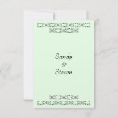 Einfach Minty Wedding RSVP Karte (Rückseite)