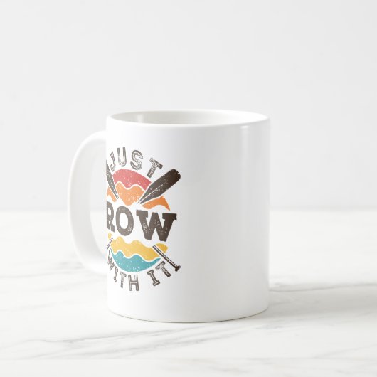 Einfach mit dem Coolen Retro Rowing Crew Team Oars Kaffeetasse (Vorderseite Links)