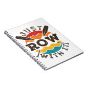 Einfach mit dem Coolen Retro Rowing Crew Team Oars Notizblock (Rechte Seite)