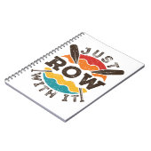 Einfach mit dem Coolen Retro Rowing Crew Team Oars Notizblock (Linke Seite)