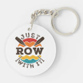 Einfach mit dem Coolen Retro Rowing Crew Team Oars Schlüsselanhänger (Rückseite)