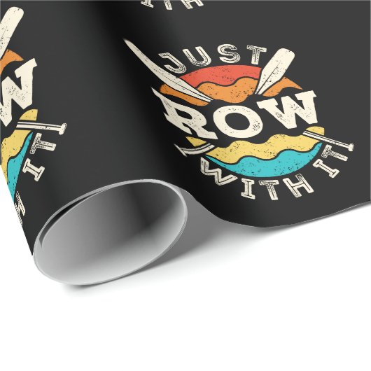 Einfach mit dem Funny Rowing Crew Team loslegen Geschenkpapier (Rolleneckpunkt)