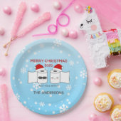 Einfach mit dem Toilettenpapier rollen Funny Covid Pappteller (Party)