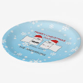 Einfach mit dem Toilettenpapier rollen Funny Covid Pappteller (Schrägansicht)