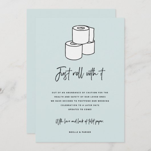 Einfach mit der Aufschiebungsankündigung rollen Menükarte (Vorne/Hinten)