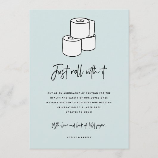 Einfach mit der Aufschiebungsankündigung rollen Menükarte (Vorderseite)