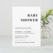 Einfach mit Foto Gender Neutral Baby Dusche Einladung (Stehend Vorderseite)