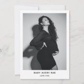 Einfach mit Foto Gender Neutral Baby Dusche Einladung (Rückseite)