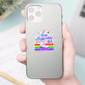 Einfach mit ihm 70er-Regenbogenwalzen Skate Sticke Aufkleber (Telefon)