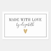 Einfach mit Liebe-Label Rechteckiger Aufkleber (Vorderseite)