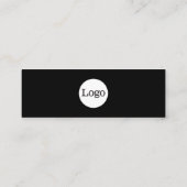 Einfach mit Logo (schiefergrau) Mini Visitenkarte (Rückseite)