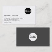 Einfach mit Logo (schiefergrau) Visitenkarte (Vorne/Hinten)