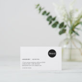 Einfach mit Logo (schiefergrau) Visitenkarte (Stehend Vorderseite)