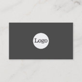 Einfach mit Logo (schiefergrau) Visitenkarte (Rückseite)