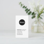 Einfach mit Logo (schiefergrau) Visitenkarte (Stehend Vorderseite)