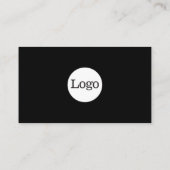 Einfach mit Logo (schiefergrau) Visitenkarte (Rückseite)