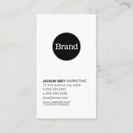 Einfach mit Logo (schiefergrau) Visitenkarte (Vorderseite)