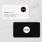 Einfach mit Logo (schiefergrau) Visitenkarte (Vorne/Hinten)