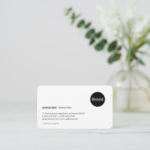 Einfach mit Logo (schiefergrau) Visitenkarte (Stehend Vorderseite)