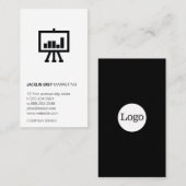 Einfach mit Logo (schiefergrau) Visitenkarte (Vorne/Hinten)