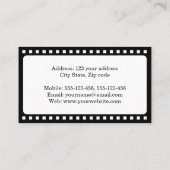 Einfach mit moderner Film- und Videowiedergabe Visitenkarte (Rückseite)